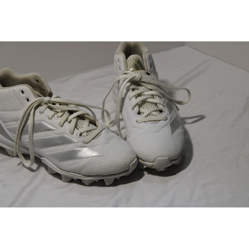 Adidas Adizero Bounce Football Cleats White Silver IF5109 Youth Size 4.5Y